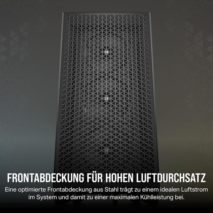 Корпус для ПК CORSAIR 3000D Airflow Mid-Tower з 2 вентиляторами SP120 Elite, підтримка GPU з 4 слотами, чорний