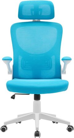 Офісне крісло BAKAJI, нейлон, блакитний (56 x 116-126 см)