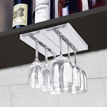 Підвісні тримачі для келихів вина ROLMZJX (2 шт.) - чорний та білий, для дому, ресторану, бару