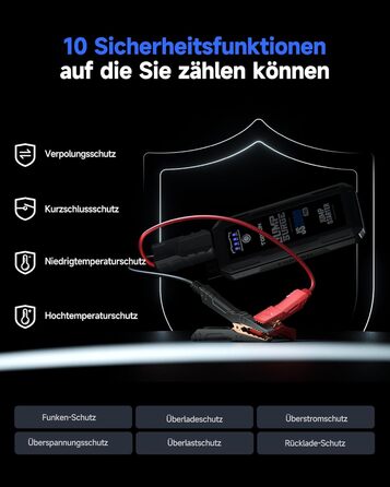 Powerbank TOPDON JS3000 для запуску двигуна, 24000mAh, 12V, для бензинових та дизельних двигунів до 9.0L та 7.0L