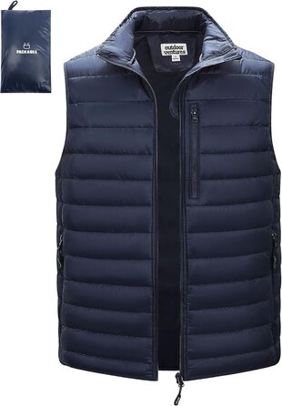Чоловіча степна жилетка Outdoor Ventures - тепла, легка, для спорту та активного відпочинку (гольф, біг, походи) - темно-синій, XXL