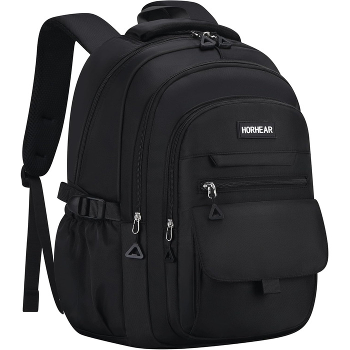 Чорний шкільний рюкзак для дівчат та жінок: стильний, місткий, для навчання та повсякденного використання