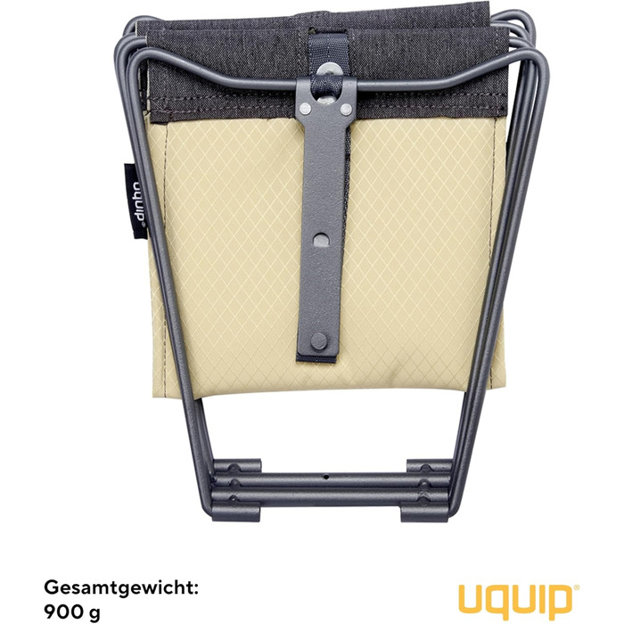 Складний туристичний стільчик Uquip Falthocker Fancy Petrol: міцний, компактний, для кемпінгу, відпочинку та подорожей (пісок)