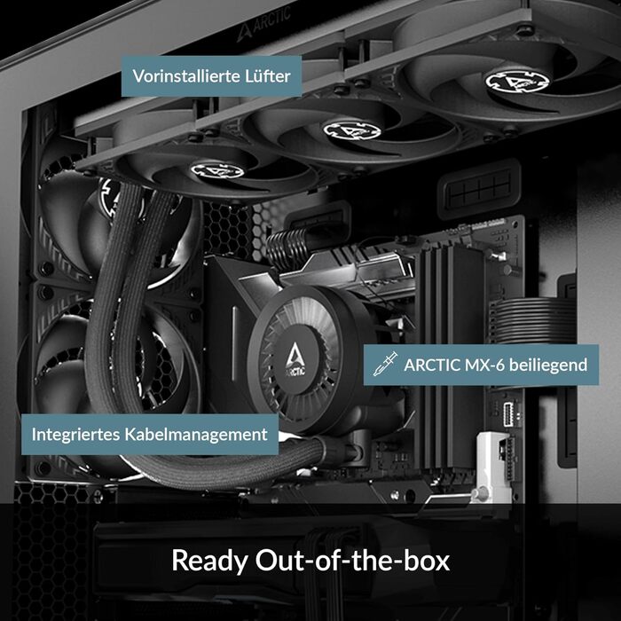 Система водяного охолодження ARCTIC Liquid Freezer III 420 для ПК: 3x140 мм вентилятори, радіатор 38 мм, PWM-насос, сумісність AM5/AM4, LGA1851/1700