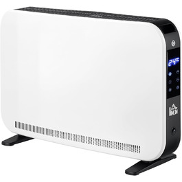 Електричний обігрівач HOMCOM 2000W з 3 режимами нагріву, LED-дисплеєм та таймером, для приміщень до 18 м²