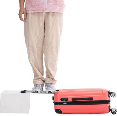 Чемодан Flexot® F-2045, 3-секційний набір, ручна поклажа, валіза на колесах, ручна поклажа, валіза-набір, валіза з твердим корпусом (L, неоново-помаранчевий)