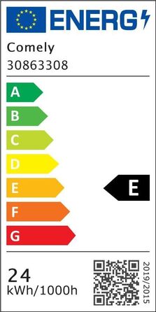 Зовнішня вулична LED-стіна Comely 24W з датчиком руху, IP65, алюміній, тепле світло 3000K, для саду, тераси, сходи, чорний (2 шт.)
