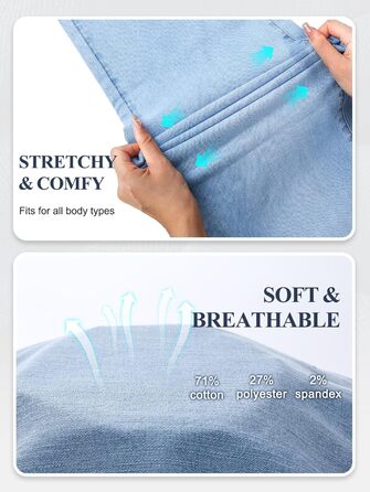 Джинси жіночі Baggy Daen широкого крою, висока талія, прямі, темно-сині, inseam 31 (M Petite) / світло-сині, inseam 29