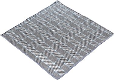 Метелик чоловічий DonDon Tweed 12x6 см з хустинкою 23x23 см, бавовна, сіро-блакитна клітинка