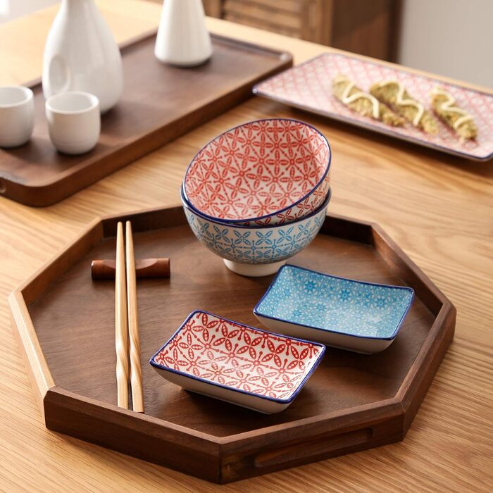 Набір посуду Vancasso HARUKA Sushi Set (8 предметів) для суші, порцеляна, японський стиль, для 2 осіб