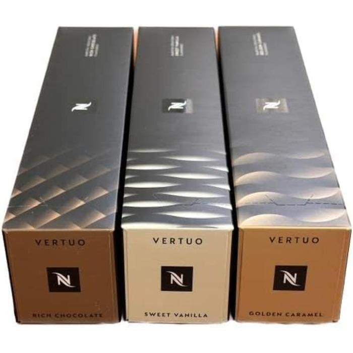 Капсули Nespresso Vertuo Barista Creations: Golden Caramel, Sweet Vanilla, Rich Chocolate (30 шт.)
