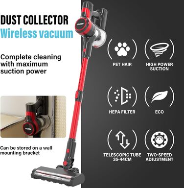 Акумуляторний пилосос Stanew ST-609: 4-в-1, бездротовий, 150W, 22.2V, 40 хв роботи, 800 мл, для килимів, шерсті тварин, авто