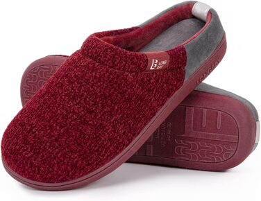 Домашні тапочки LongBay для жінок з піною Memory Foam, антиковзаюча підошва, зручні сліпони (38/39 EU, Червоний)