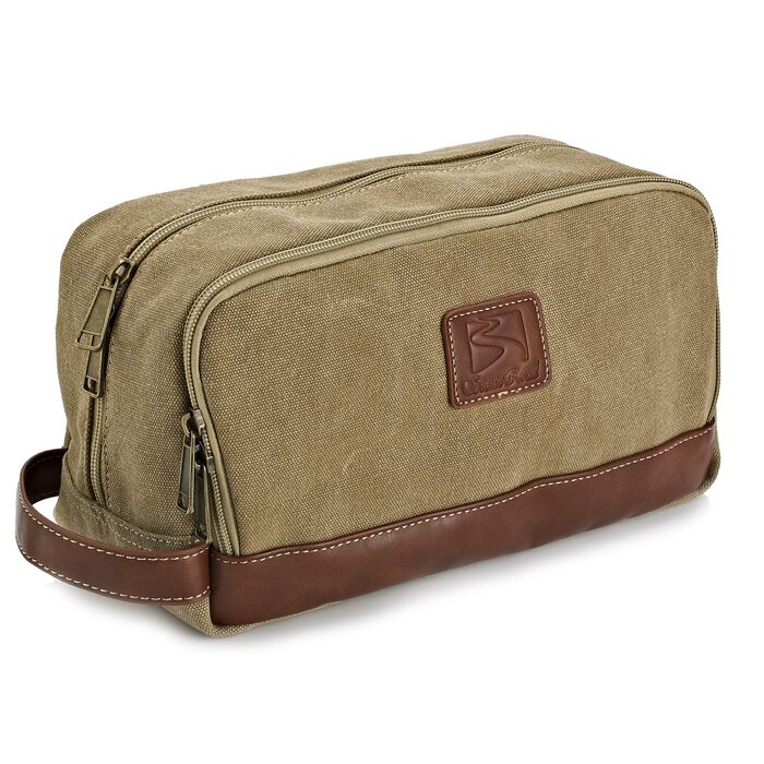 Чоловіча/Жіноча дорожня косметичка-органайзер з канвасу, велика, блакитна (28x16x14 см)