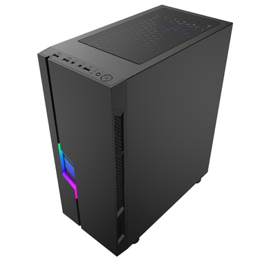 Корпус Gembird Fornax 2000 RGB Midi Tower, чорний