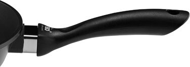 ELO Crepe Pan, 28 cm, ALUCAST: Pan made of energy-saving die-cast aluminum with non-stick coating, suitable for ceramic, gas, electric, and induction cooktops - dishwasher safe, color: black (28 cm NEW, wok pan)