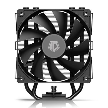 ID-COOLING SE-214-XT Black: Кулер CPU з чорним дизайном, 4 теплові трубки, 120мм вентилятор, сумісний з LGA1700/1851/1200/115X, AMD AM5/AM4