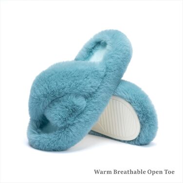 Жіночі домашні тапочки Chantomoo з піною пам'яті, м'які, з штучним хутром, зручні сліпони для дому та спальні, подарунок (42/43 EU, Зелений хрест)