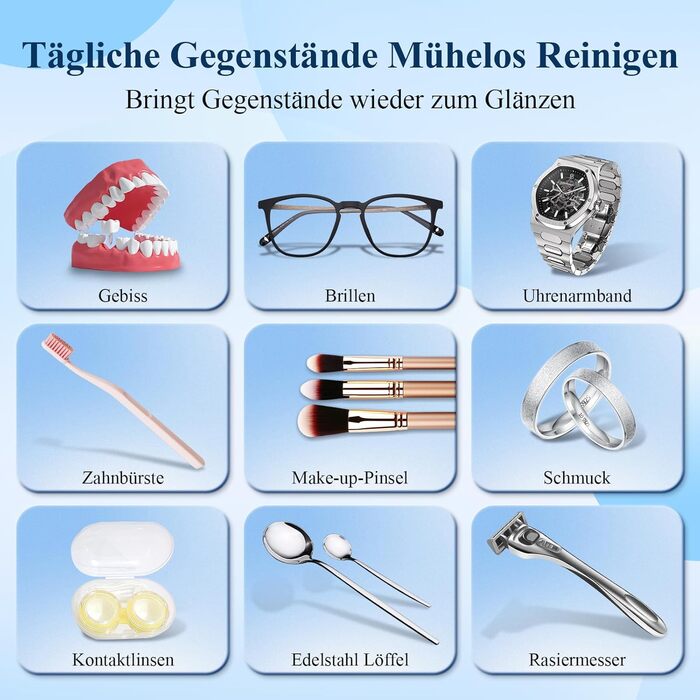 Ультразвукова мийка Minthouz 500мл з UV-очищенням - 5 режимів для ювелірних виробів, годинників, окулярів та протезів