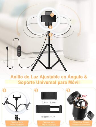 Кільцеве світло YISSVIC 25.4 см (10 дюймів) зі штативом та пультом, 168 LED, 3 режими світла та 26 RGB, для фото та відео, TikTok, YouTube, селфі