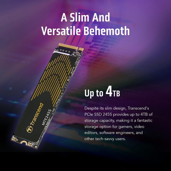 SSD Transcend B NVMe PCIe Gen4 x4 M.2 2280 250GB - Швидкий накопичувач для ПК