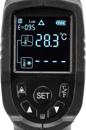 Інфрачервоний термометр Einhell TC-IT 550 (-50...+550 °C, 3 рівня емісії, LCD дисплей з підсвіткою, °C/°F)