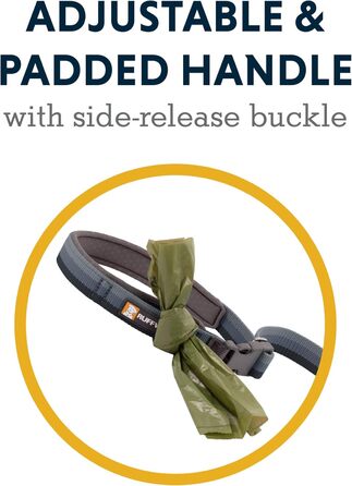 Leine Ruffwear Roamer для бігу, велосипеда та піших прогулянок, сірий граніт, великий розмір (7.3-11ft)
