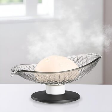 Чорна мильниця з присоском | Прозора мильниця для душу та ванни | Мильниця для мила, рушників та аксесуарів