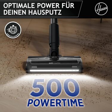 Бездротовий пилосос Hoover HF1 Plus: акумуляторний, з LED-підсвічуванням, HEPA-фільтр, для алергіків, 45 хв роботи