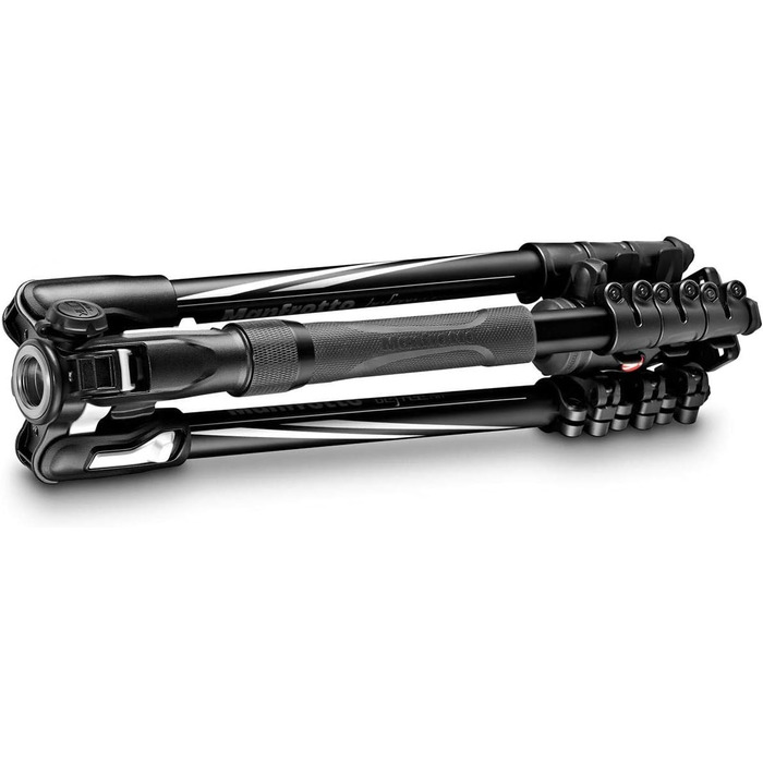 Компактний дорожній штатив Manfrotto Befree Advanced Aluminium з кулястою головкою та важелем блокування для DSLR та бездзеркальних камер, чорний (2-in-1 Twist)
