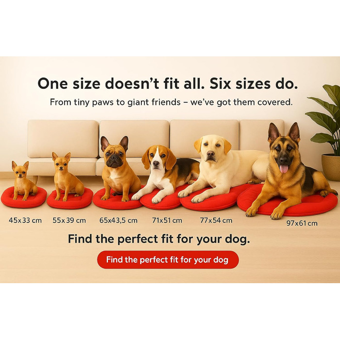 Подушка для собак та котів, овальна, велика, 77 x 54 см, Firenze, блакитна