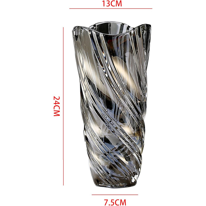 Скляна ваза для квітів, сучасний мінімалістичний дизайн, ручної роботи, для дому, декорування, гідропоніки, подарунок на весілля або новосілля, сірий колір