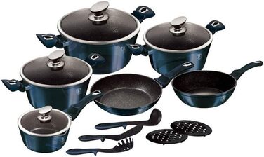 Набір посуду Berlinger Haus 15 предметів, металік, рожеве золото (Aquamarin)