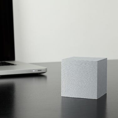 Cube Click Clock Aluminium / White LED 6.8x6.8x6.8 cm Black