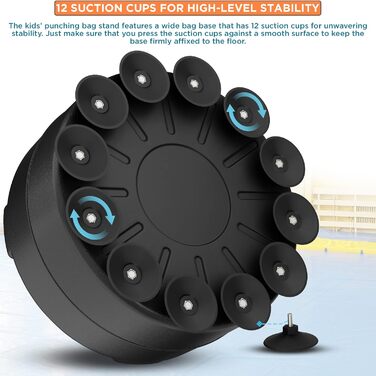 Дитячий боксерський мішок RDX Junior Standboxsäcke з рукавичками для тренувань: MMA, кікбоксинг, бокс, бойові мистецтва, муай-тай. Білий (червоний, 1.2 м)