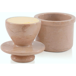 Brown marble butter container, handcrafted French-style butter dish, deep vessel with lid
