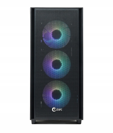 Корпус ZENPC Flow TG Black ARGB Midi Tower, чорний