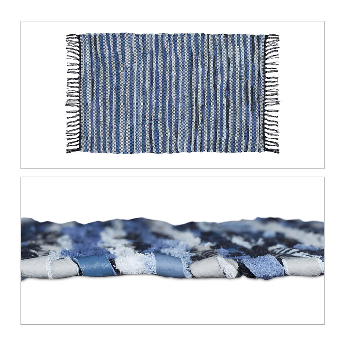 Relaxdays Patchwork Rug, 60x100 cm