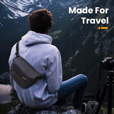 Сумка для камери TARION: водонепроникна сумка-слінг для DSLR, дзеркальної та SLR камер з перегородками для об'єктивів та аксесуарів