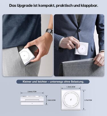 3-в-1 Бездротова зарядка з підтримкою MagSafe для iPhone, Apple Watch та AirPods (біла)