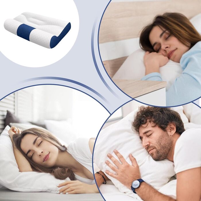Novgorod Neck Pillow, Contour Pillow for Sleeping | Ergonomic Contour Bed Pillow, Adjustable Height, Contoured Neck Support Pillow for Neck Relief