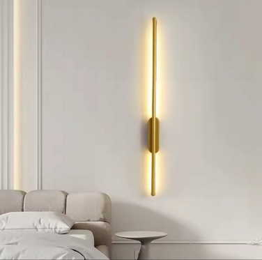 Настінний світильник Lukkolight золотий, 60 см, вбудоване LED-освітлення, сучасний стиль