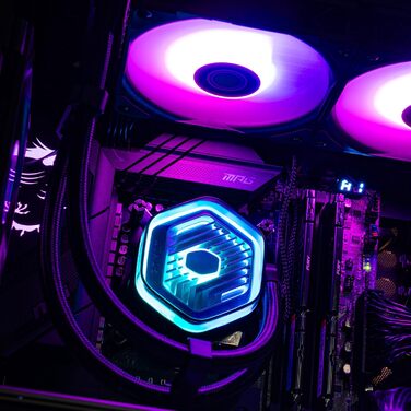 Cooler Master MasterLiquid 360 Stealth: Система водяного охолодження CPU (300W), подвійна помпа, вентилятори Mobius 120, LGA1851/1700/AM5/AM4, підтримка Atmos/Atmos 360