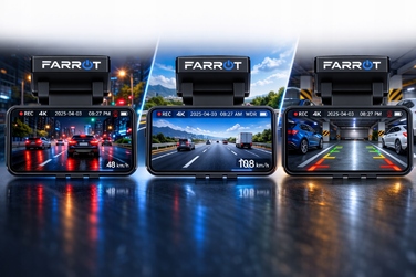 Автомобільний відеореєстратор FARROT A8 4K з GPS, WiFi, передньою та задньою камерами та функцією ADAS
