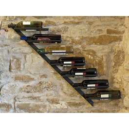 DanDiBo Bottle Holder Wine Rack Diagon 100cm Metal Bottle Stand Wall Shelf Bar (Right-hand version)