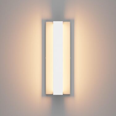 Klighten LED настінна лампа 16W, тепле світло 3000K, для вітальні, спальні, коридору, балкону, сходи, з алюмінію та нержавіючої сталі