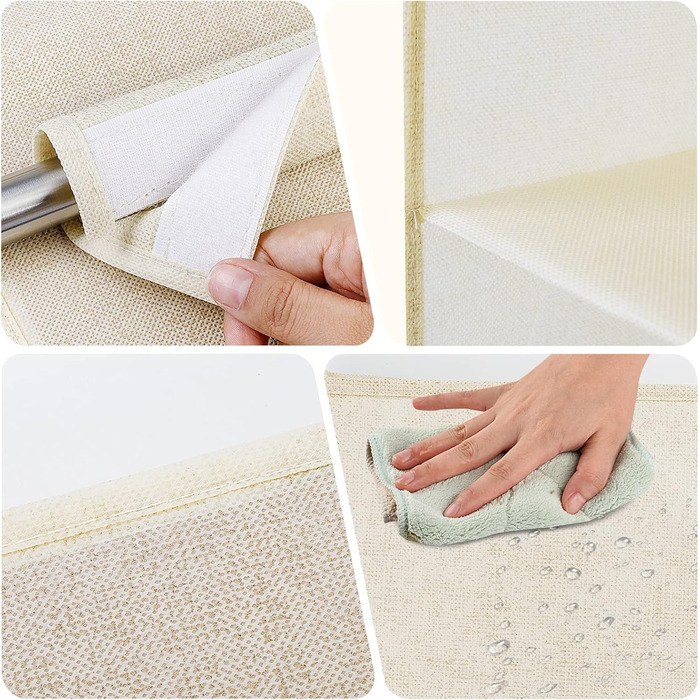 Органайзер для шафи AiQInu з 3 відділеннями, бамбуковий, бежевий (Medium)