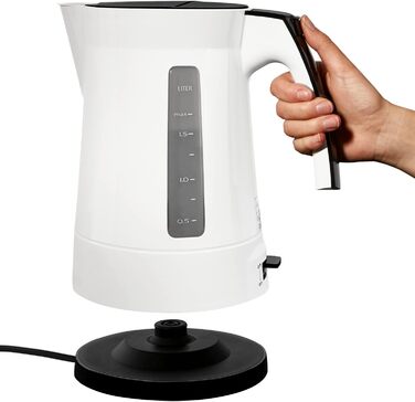 Електричний чайник MELITTA Enjoy Aqua, 1.7 л, 2400 Вт, чорний/червоний, знімний фільтр від накипу
