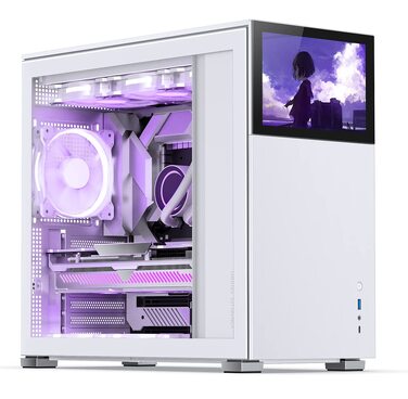 Корпус для ПК Jonsbo D41 Screen ATX, загартоване скло, білий