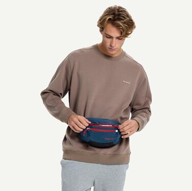 Легка туристична поясна сумка на 2.5л, водонепроникна, для жінок та чоловіків (різдвяна серія), колір: Бриз Блакитний